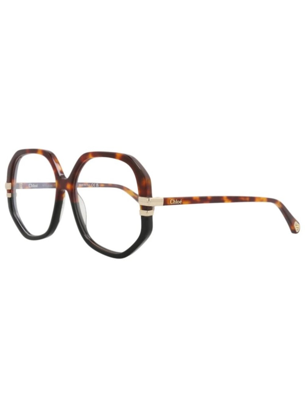 New Chloé Women's Eyeglasses Round Oval Bio Acetate Frame Havana Havana